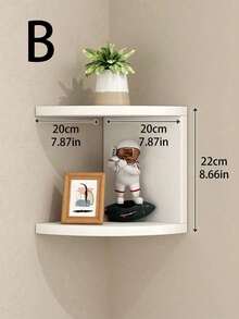 1pc Multi-Tier Corner Shelf, Floating Corner Rack, Wall-Mounted Storage Organizer, Made Of PVC Material, Easy To Assemble, Multi-Layer Wall-Mounted Shelving Unit, Suitable For Bedroom, Bathroom, Kitchen, Office, Living Room, Bookshelf, High-Quality PVC Material, Waterproof And Easy To Clean, Space-Saving, Decorative Hanging Accessory - Multicolor - View 9