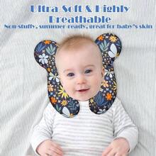 Almohada de apoyo, almohada de cuello Almohada de sueño cómoda mejorada para coche, avión, cochecito, silla de paseo - A - Flor B - Ver 6