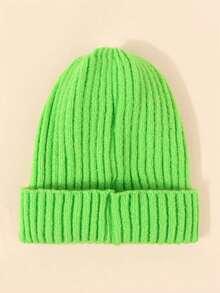 1pc Solid Color Mohair Knit Beanie, Outdoor Street Wear Cold-Proof Knit Hat, Casual Versatile Winter Warm Cap Suitable For Daily Commute