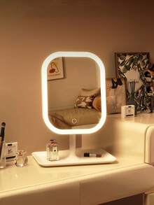 Espejo de maquillaje LED, Espejo de vanidad con luces, Espejo de maquillaje iluminado con 3 modos de luz, Control táctil, Soporte portátil y espejo compacto plegable, Espejo de maquillaje de viaje iluminado, Espejo de maquillaje de vanidad con luces, Espejo de maquillaje LED portátil, Regalo de Navidad para mujeres, Decoración del hogar y el baño, Decoración de otoño, Organizador de maquillaje, Accesorios de baño, Regreso a la escuela