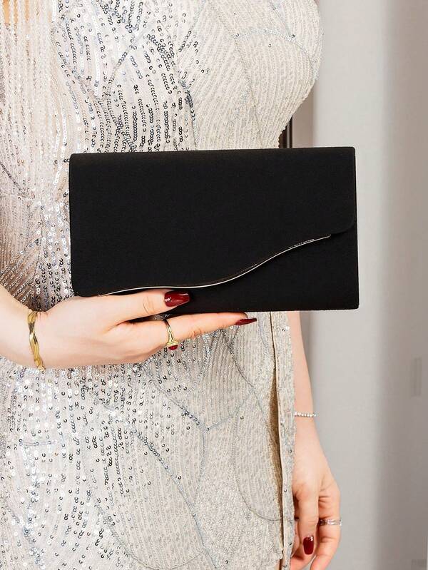 Women's Faux Suede Formal Party Wedding Gala Clutch Handbag