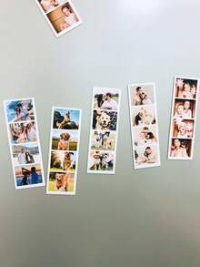Custom Photo Strip Magnets Personalized Photo Booth Home Photo Keepsake Gift Engagement Photo Fridge Magnet Valentine's Day Gift Gift For Her Gift For Him Gift For Mom Gift For Friend Home Decor Decoration Personalized Gift - Multicolor 2 - View 5