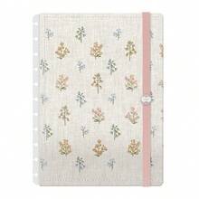 Front And Back Cover Iscool For Disc-Bound Notebook, Floral Stitching. - cá hồi - Xem 1