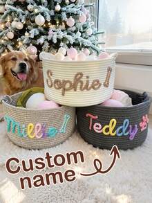 Giỏ quà Phục Sinh hình tai thỏ cá nhân hóa, Giỏ quà săn trứng Phục Sinh tùy chỉnh tên, Quà tặng Phục Sinh, Giỏ đựng kẹo và trứng đan dễ thương, Trang trí Phục Sinh, Giỏ Phục Sinh có tên, Giỏ trứng hình thỏ rỗng - Giỏ thỏ - Xem 12