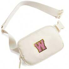 Minimalistyczna, haftowana saszetka biodrowa z napisem, materiał nylonowy, odpowiednia do uprawiania sportów na świeżym powietrzu, fitnessu w pomieszczeniach, torby na klatkę piersiową do wypoczynku, sportu, fitnessu, biegania i aktywności na świeżym powietrzu, do przechowywania sprzętu