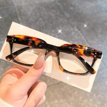 1 件装老花镜防蓝光老花镜弹簧铰链舒适时尚优质老花镜男女通用方形镜框眼镜