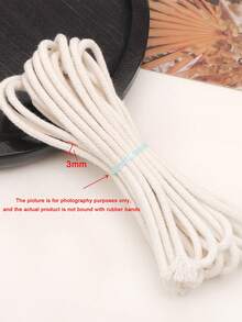 beadia 4/10m 3mm Cream White Craft Rope, Braided Twisted High Strength Cord, Suitable For DIY Textile Crafts, Decorative Braided Rope, Non-Elastic Cord, Gift Wrapping, Braided Rope - Cord - View 6