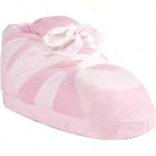 Happy Feet Mens and Womens Standard Sneaker Slippers - Rosa y blanco - Ver 1