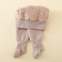 1 par de mallas para niños, leggings para bebés y niños pequeños, leggings de invierno gruesos y cálidos para niñas - Multicolor - Ver 18