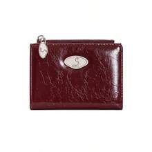 信封钱包 - 女士褶皱钱包 简约双折拉链真皮钱包 女士钱包 迷你钱包 钱包 小钱包 可爱钱包 - 彩色 - 查看 15