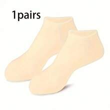 2pcs Silicone Moisturizing Foot Socks, High Elasticity Compression Socks For Cracked Feet, Foot Care Socks, Massage Moisturizing Gel Socks, Pedicure Socks Tool, Suitable For Men And Women With Dry Skin, Dry Feet, Rough Skin, Home Foot Care, Use With Your Favorite Lotions And Creams - Multicolor - View 11