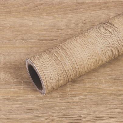 1 Rollo de papel tapiz de grano de madera impermeable y falso, autoadhesivo para encimeras, gabinetes, etc. DIY, pegatina de vinilo, papel de contacto de grano de madera, removible, papel tapiz autoadhesivo con textura y diseño sin burbujas, diseño mate y reforzado