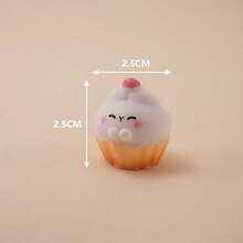可爱卡通兔子和草莓甜点系列桌面摆件，舒缓压力，治愈系办公装饰 - 彩色 - 查看 3