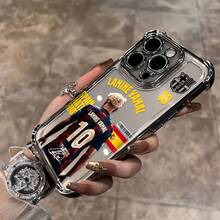 Genio del fútbol número 10 jugador firmado Y-Yamal's funda para teléfono adecuada para for  16 15 14 13 12 11 Pro Max X XR XSMAX 8 7 Plus, cubierta trasera suave transparente a prueba de golpes. - Color mezclado 1 - Ver 8