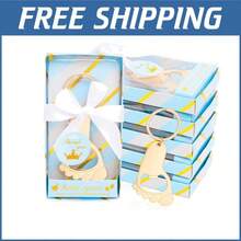 Charming Footprint Keychain Bottle Openers - 24 Pcs In Elegant Blue Gift Box - Multicolor - View 2