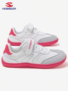 HOBIBEAR 1 Pair Casual Sports Shoes For Teenagers, Boys & Girls, Wide Toe Box, Comfortable Walking Shoes With Hook And Loop, Rubber Sole, Non-Slip, Breathable, Easy To Wear - Red - View 3