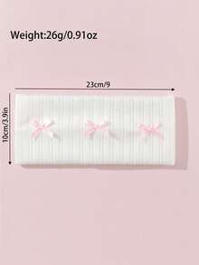 1pc Women's Autumn/Winter Knitted Bow Headband, Sweet Decoration Headwear For Going Out, Facial Mask, Makeup, Knitted Hairband Valentine's Day Turban Headband Sweatband Fall Hair Band Hair Accessories For Women For Vacation Outfits Woman Elegant Scarf - 彩色 - 查看 6