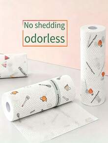 400/200/100/75/50 Sheets Disposable Kitchen Cleaning Cloth,Reusable Kitchen Towels - , Non-Stick And Easy To Clean For All Household Needs, Easy-To-Tear, Dual-Purpose Towel For Wet And Dry Cleaning, Non-Woven Oil-Absorbing And Decontamination Cloth, Drying Cloth, Suitable For Household Cleaning And Dishwashing, Cleaning Supplies, Back-To-School Supplies Random Style Color Pattern, For Outdoor, Camping