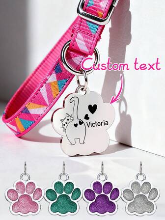 Ayotu Anpassad ID-bricka för husdjurskatt, personlig lasergraverad rolig katthjärtbricka, anpassade nyckelringar, hundhalsband med hänge i aluminiumlegering - snygg, färgglad, retro, söt, minimalistisk, unik och personlig design - perfekt present till husdjursälskare på födelsedagar eller årsdagar, nyårs- och julklappar