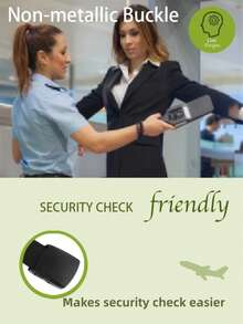 1个旅行防盗腰包，隐藏式现金收纳安全腰带钱包，男女通用便携式秘密腰包，轻便RFID屏蔽腰包，适合存放护照、卡片、硬币和文件，是旅行、跑步、徒步、音乐节、机场安检、户外活动、背包旅行或日常使用的理想之选，可调节120厘米隐藏式现金腰带 - 彩色 - 查看 4