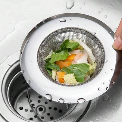 Stainless Steel Sink Strainer, 1/2 Pieces Sink Strainer, Kitchen Sink Drain Filter, Clog-Proof Drain Protector, Food Waste Collector, Fits Most Kitchen Sink Drain Baskets, Ideal For Kitchen Cleaning And Organization, Makes The Perfect Christmas Gift.