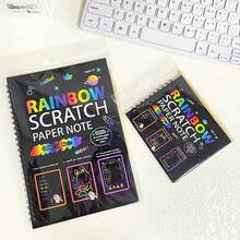 Rainbow Scratch Fun Books, Creative Games, Fun Illustrations, Fun Artworks, Reusable Books, Creative Notebooks, Scratch Fun Books, Activities, Young Artists - Multicolor - View 10