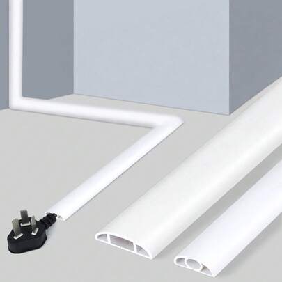 1PC Floor Cable Cover PVC Anti-Extrusion Cord Protector Self-Adhesive Power Cable Protector Cable Cover Hider Covers Wire Organizer