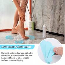 12片装浴室防滑贴纸，自粘式，贝壳图案防滑淋浴踏板贴纸，淋浴房垫，老年人防滑垫，浴室防摔贴纸，浴室配件