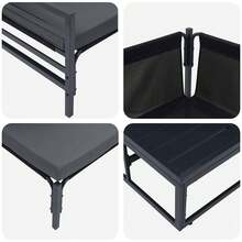 Garden Sofa Set Anthracite Steel - Multicolor - View 8