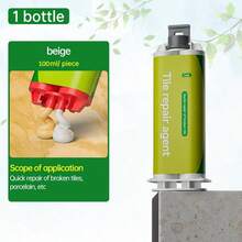 五件套陶瓷修补套装 - 超级防水密封胶，陶瓷修补剂 - 适用于水槽、浴缸、马桶和花瓶 | 耐高温 | 快速修补瓷器裂缝和孔洞