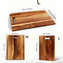 1pc Extra Large Thick Cutting Board - Super Sized Rectangular Wooden Cutting Board, Non-Slip Handles, With Elegant Dark Brown Wood Grain Finish | Perfect For Meat, Vegetables, Cheese, Pizza Cutting - Durable Easy-Clean Surface, Suitable For Kitchen, Dining, BBQ/Eid Gatherings, Essential Kitchen Item, Serving Tray, Kitchen Accessory, Kitchen Tool, Camping - Rust Brown - View 4