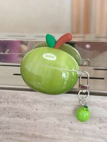 卡通创意3D红绿苹果耳机保护套,兼容华为Freebuds 7i/FreeBuds Clip、6i/5i、SE2/3/4、Pro4,可爱软壳,女生适用 - 綠色 - 查看 10