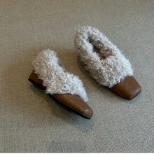 Women Wedges & Flatform - Black Fur - View 2