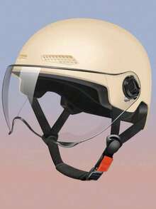 1个电动摩托车头盔，男女通用，四季皆宜，轻型摩托车/踏板车安全头盔，圣诞节 - 彩色 - 查看 4