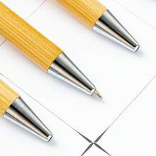 100/50/10 buc Pixuri retractabile din bambus, design cu ax din bambus, la modă, potrivite pentru birou, afaceri, școală și diverse activități, pixuri cadou cu buton, alegere ideală de cadou (cerneală neagră) Înapoi la școală