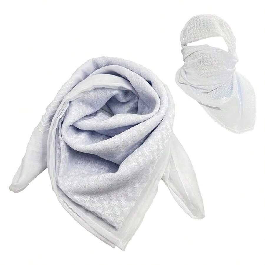 Keffiyeh Scarf - Traditional Arab Shemagh Headscarf For Men &Amp; Women - Soft Polyester Neck Scarf Wrap With Tassels - Versatile Headwear &Amp; Fashion Accessory - 如圖195 - 查看 1