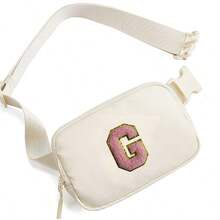 Minimalistyczna, haftowana saszetka biodrowa z napisem, materiał nylonowy, odpowiednia do uprawiania sportów na świeżym powietrzu, fitnessu w pomieszczeniach, torby na klatkę piersiową do wypoczynku, sportu, fitnessu, biegania i aktywności na świeżym powietrzu, do przechowywania sprzętu