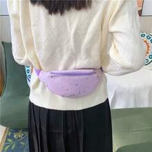 1个女童星形尼龙轻便拉链腰包，时尚腰包，适合秋冬季日常穿着