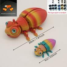 1pc 3D Printed Firefly Statue Figurine, Movable Doll Statue With Realistic Eyes, Available In 2 Sizes, Christmas Gift, Birthday Gift, Party Decor, Suitable For Any Occasion, 3D Printed Animal