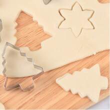 6 piezas, molde de campana con temática de Navidad para galletas, horneado casero, molde de galletas de acero inoxidable, accesorios de cocina