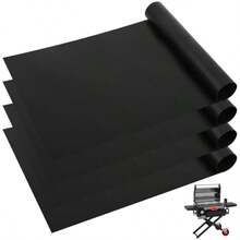 4 Pcs Customizable Drip Tray Liner Compatible With Traeger Pro 575 Pro 22 Pro 780 And Traeger Tailgater Drip Tray Reusable Grill Drip Pan Liner For Traeger Drip Tray Liner For Catching Grease - Black - View 2