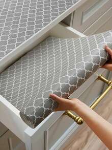 1 rollo de revestimiento de estantes con patrón de puntos negros, revestimiento de gabinete antideslizante, revestimiento de cajón transparente sin adhesivo, revestimiento de refrigerador impermeable de EVA, revestimiento de gabinete fácil de cortar, adecuado para estantes, mesas, gabinetes, revestimientos de cocina y estantes, revestimientos de cajones, revestimientos de gabinetes, revestimientos de refrigeradores - Negro - Ver 13