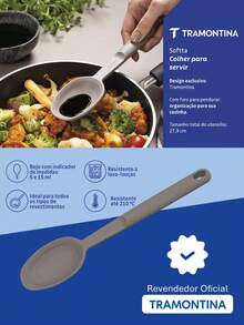 Tramontina Softta Silicone Serving Spoon, Gray - Tramontina - 餐匙 25852/160 - 查看 5