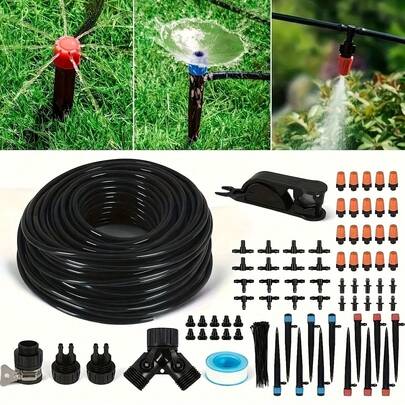 Hệ thống tưới nhỏ giọt, Hệ thống tưới tự động, Hệ thống phun tưới nhà kính/vườn/sân/bãi cỏ, Ống tưới nhỏ giọt siêu nhỏ với ống tưới 1/4 inch