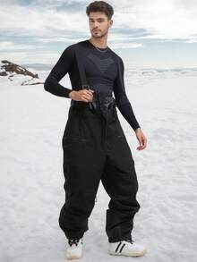 Pantalones de peto para esquiar para hombres, pantalones de peto aislados y impermeables para nieve, pantalones transpirables para exteriores, ropa de invierno para hombres, pantalones de nieve, pantalones de chándal, ropa de primavera, mono de esquí