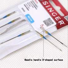 SINGER Universal Haushaltsnähmaschinennadeln, 5 Stücke/Packung - 2045 Stretch-Nadeln, sortierte Größen 10/12/14/16/18, beständiger Edelstahl, glatte Näharbeit für Stretchstoffe, DIY-Schneiderei, Bekleidungsherstellung, Frühjahrsnähen und Weihnachtsbastelprojekte - Verschiedenfarbig - Übersicht 8