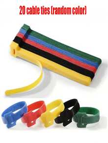 1 High-Capacity Cable Management Box With Lid + 5 Cable Ties, 4/5 Compartments - A Space-Saving Desktop Storage Solution For Offices And Homes, Made Of Durable Plastic, Suitable For Office Organization And Everyday Home Storage, With Storage Baskets - A Compact Cable And Charger Storage Solution For Home Offices, Double-Layer Design With Adjustable Compartments, Lightweight Plastic Construction, Desktop Storage Organization. - Multicolor - View 9