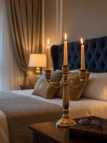 1PC European Vintage Iron Candlestick Candlelight Dinner Shooting Props Candlelight Dinner Wedding Table Decoration Decoration Halloween, Spooky, Autumn, Festival, Holiday , Winter, Holiday, Festival,Room Decor,Gifts