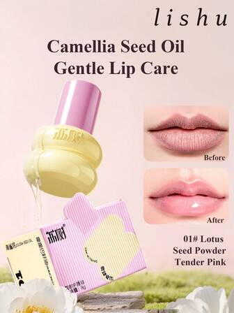 lishu Aceite labial de calabacita pequeña, hidratante y sin pegajosidad, minimiza las líneas de los labios, realza y aclara el color, aceite labial en roll-on para labios secos y agrietados