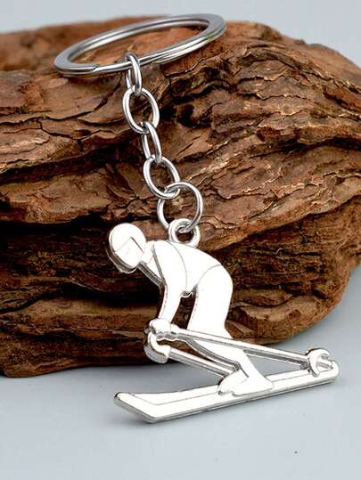 1pc Creative & Fashionable Simulated Snowboard Keychain, Sports Souvenir Gift For Friends, Suitable For Holiday Party, Everyday Wear, Birthday Accessory For Men & Women Bag Charms Car Accessories Teacher Sister Gift Ideas